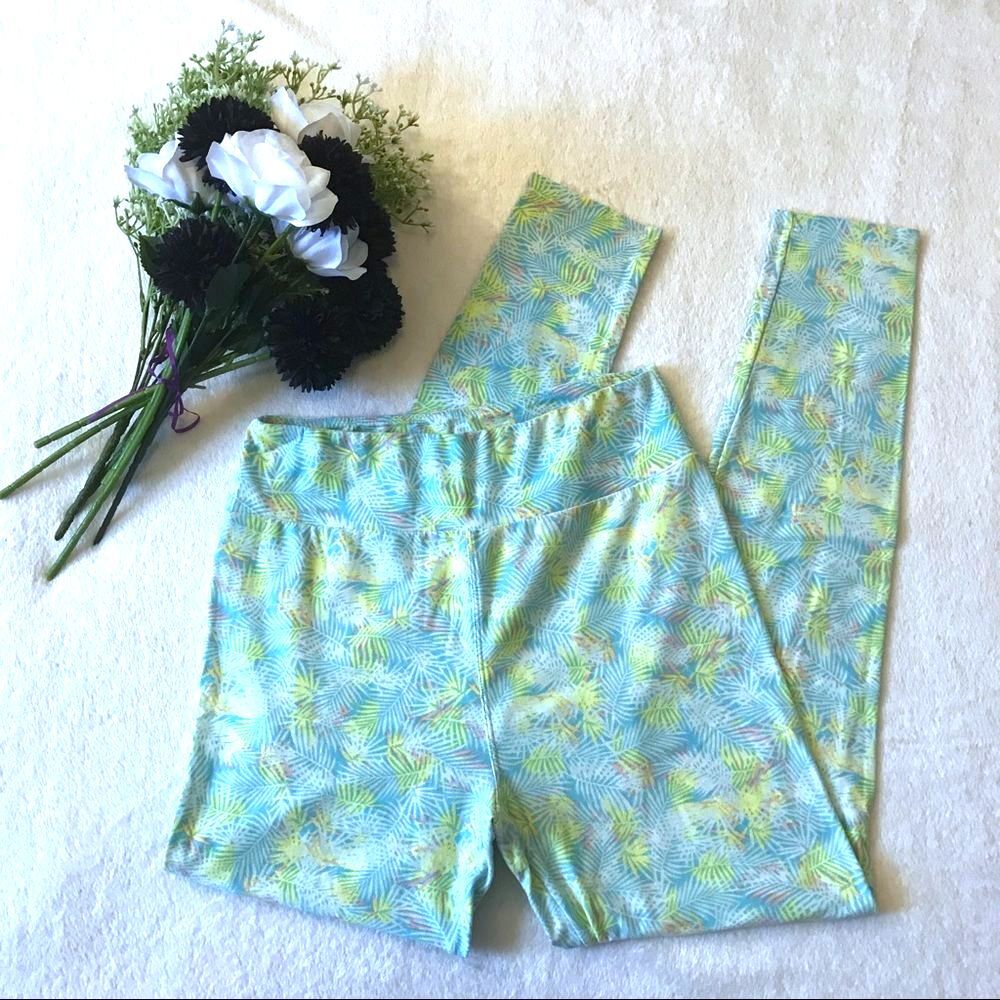 LuLaRoe Leggings OS Blue Yellow